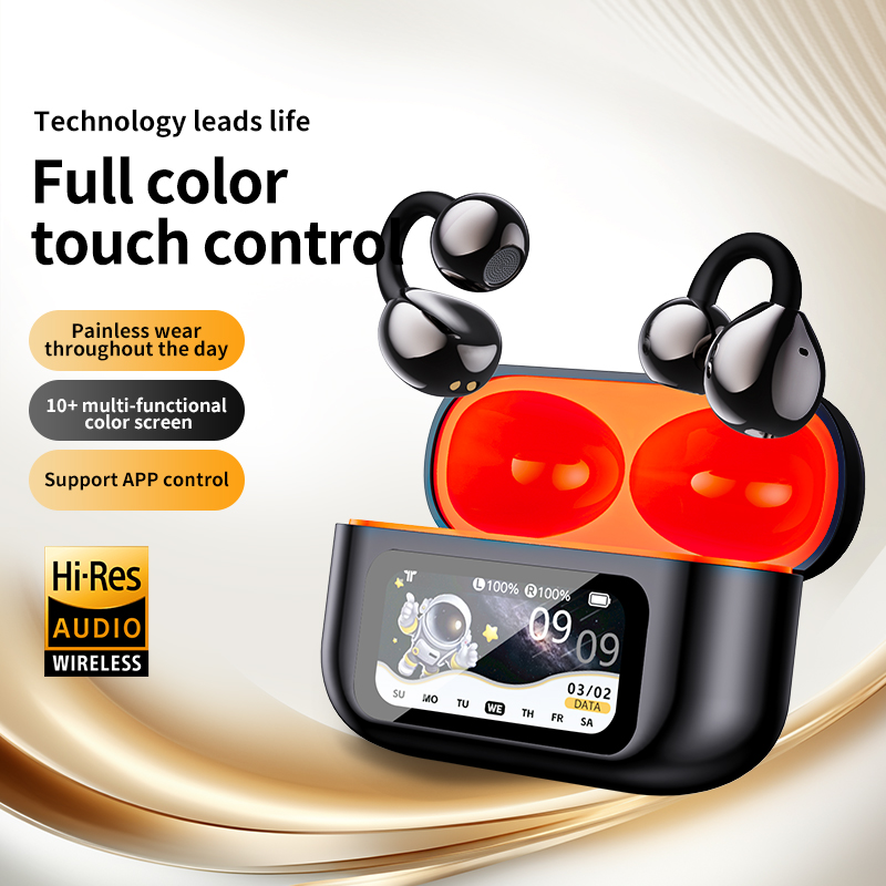 Usb C Earphone - AI-vertaalhoofdtelefoon, echte draadloze oordopjes, LED-energiedisplay, oortelefoons