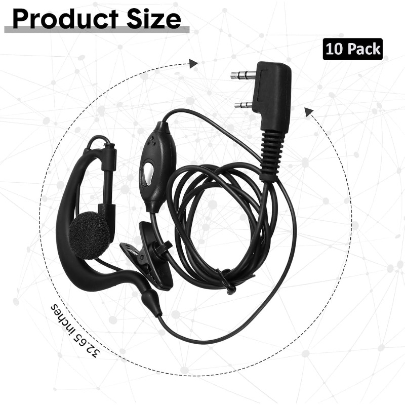 10 stks Walkie Talkie Oortelef - Wired Earphone Mic recensie en prijs