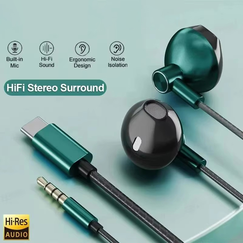 Type C 3.5mm HIFI Stereo Bedra - Wired Earphone Mic recensie en prijs