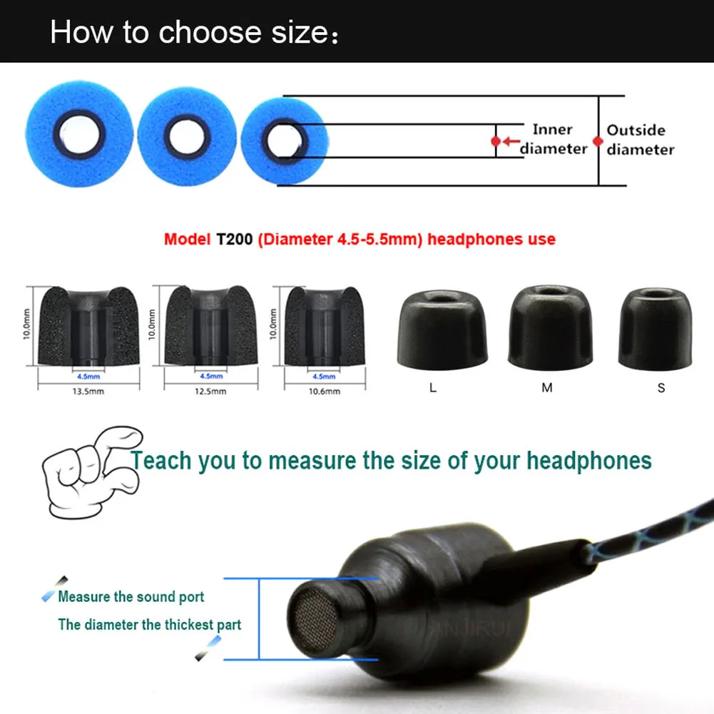 12 paar ANJIRUI Memory Foam oo - Earphone Foam Tip recensie en prijs