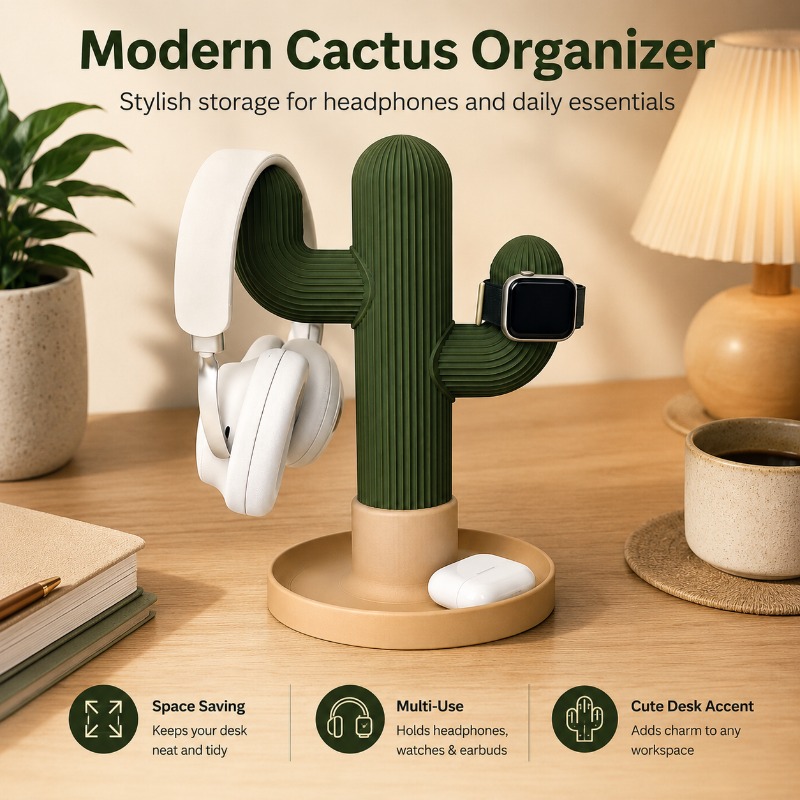 Minimalistische Cactus Headset - Headphone Stand Desk recensie en prijs