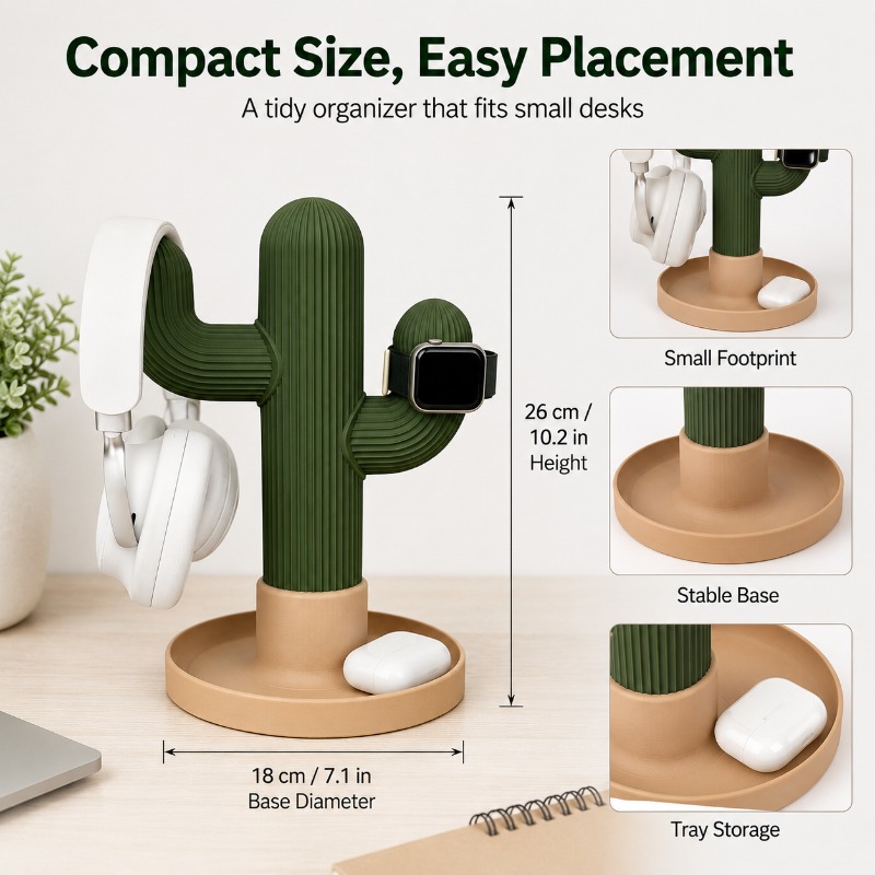 Minimalistische Cactus Headset - Headphone Stand Desk recensie en prijs