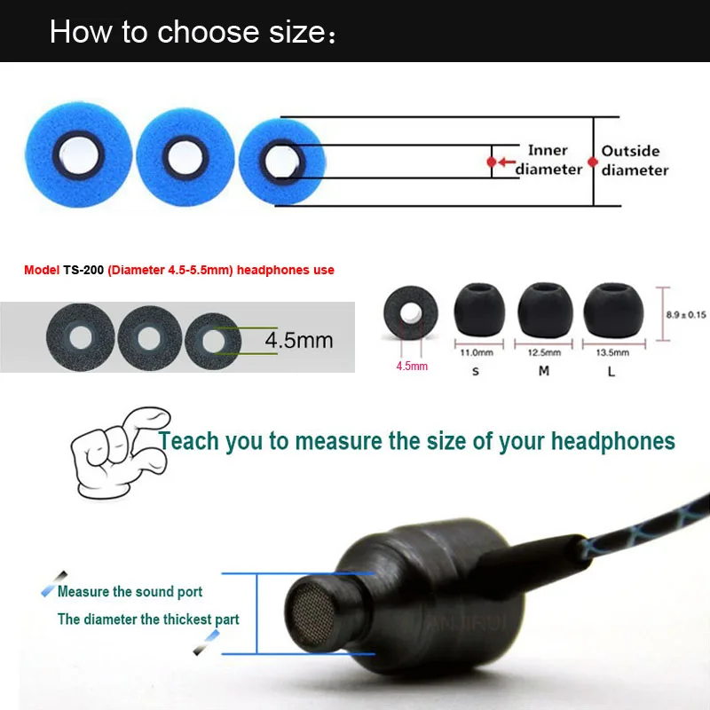10 paar Memory Foam oordopjes  - Earphone Foam Tip recensie en prijs